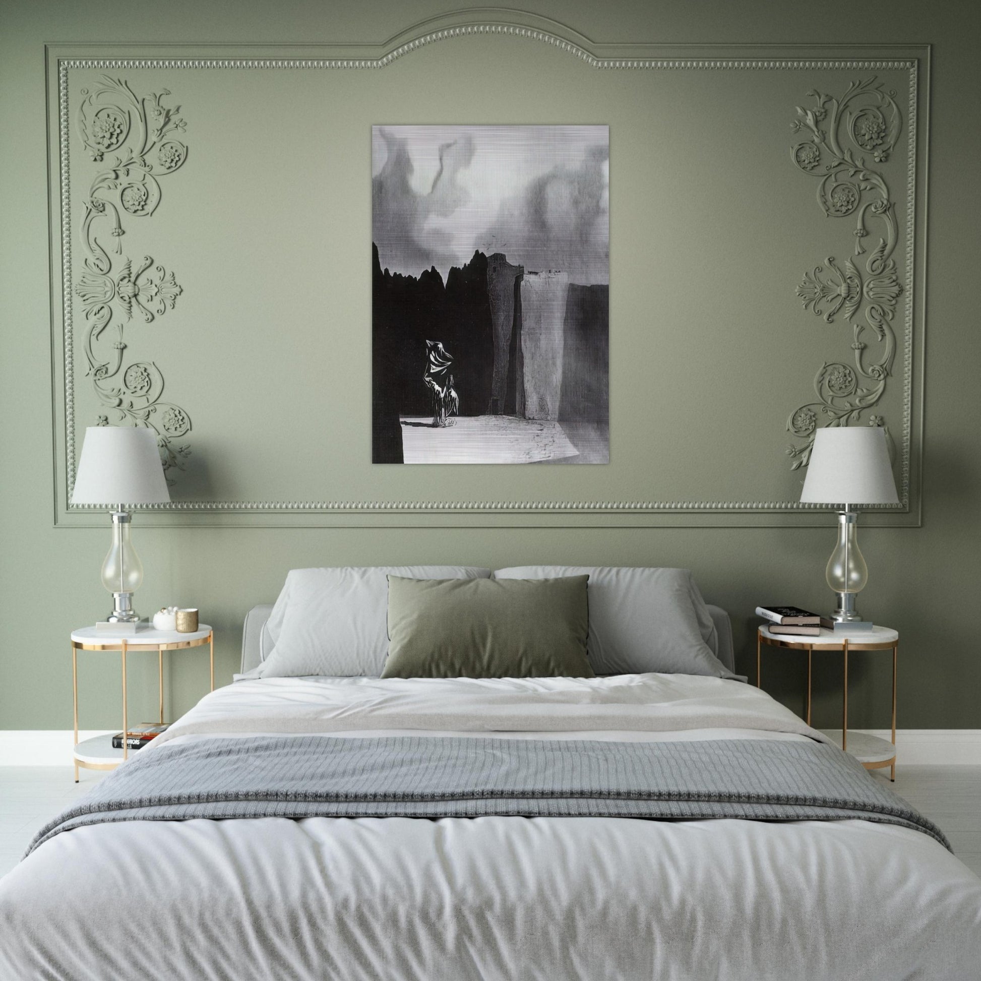 WEST SIDE OF THE ISLE OF THE DEAD - Salvador Dali Brushed Aluminum Print - 70x100 cm / 28x40 inches | Salvador Dali Aluminum Print | Salvador Dali Prints