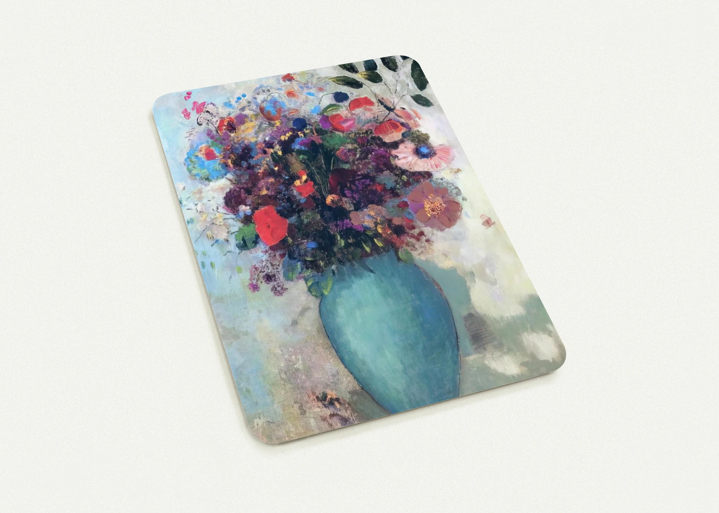 FLOWERS IN A TURQUOISE VASE By Odilon Redon Pack of 10 Post Cards | Odilon Redon Post Cards | A6 (10.5 x 14.8 cm) - 4.1 x 5.8 inches