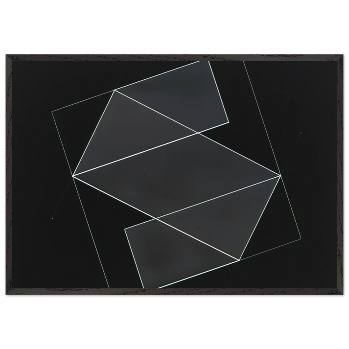 STRUCTURAL CONSTELLATION 1952 - Josef Albers 70x100 cm / 28x40 inches Framed Art Print – Black Wooden Frame