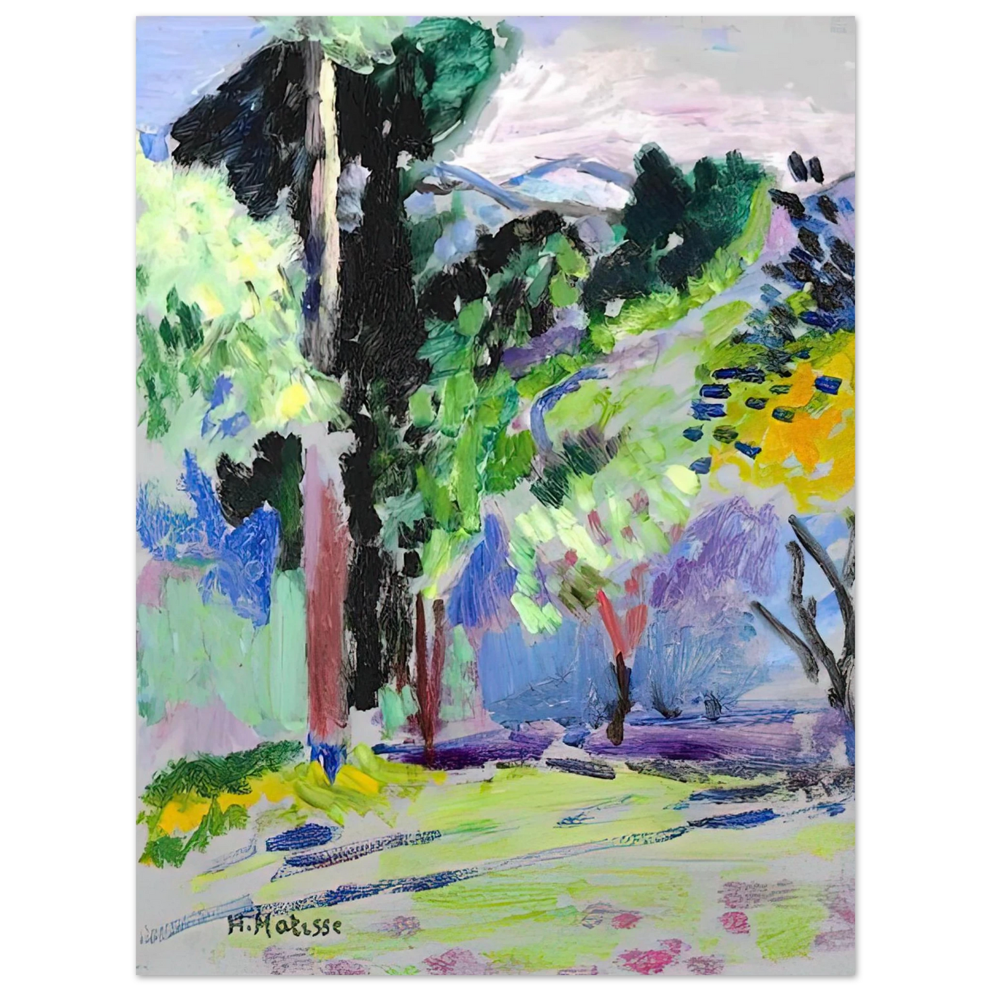 Henri Matisse - PAYSAGE A COLLIOURE 1905  75x100 cm / 30x40inches Fine Art Poster