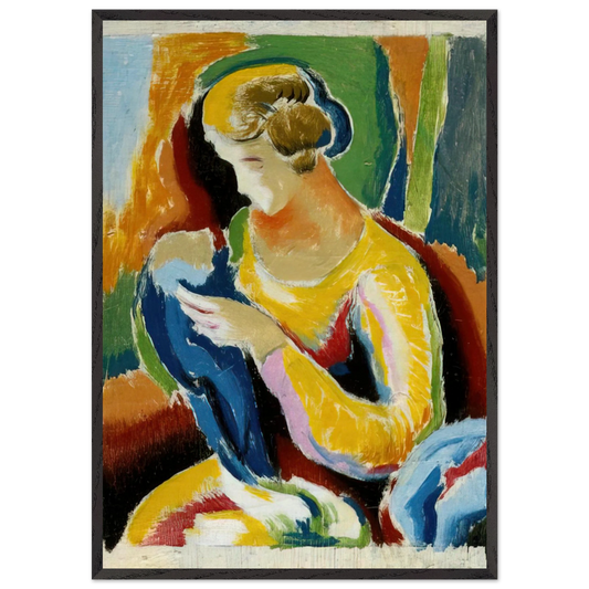 WOMAN 1920 - Thomas Hart Benton 70x100 cm / 28x40 inches Framed Art Print – Black Wooden Frame