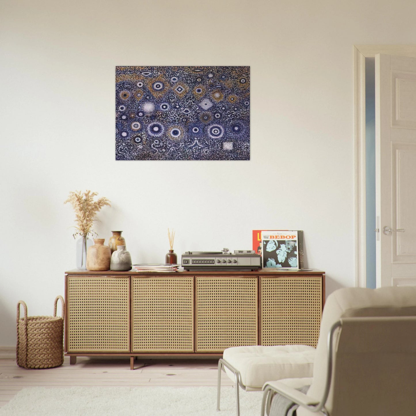 Night Landscape - Richard Pousette-Dart Brushed Aluminum Print - 70x100 cm / 28x40 inches | Richard Pousette-Dart Aluminum Print | Richard Pousette-Dart Prints