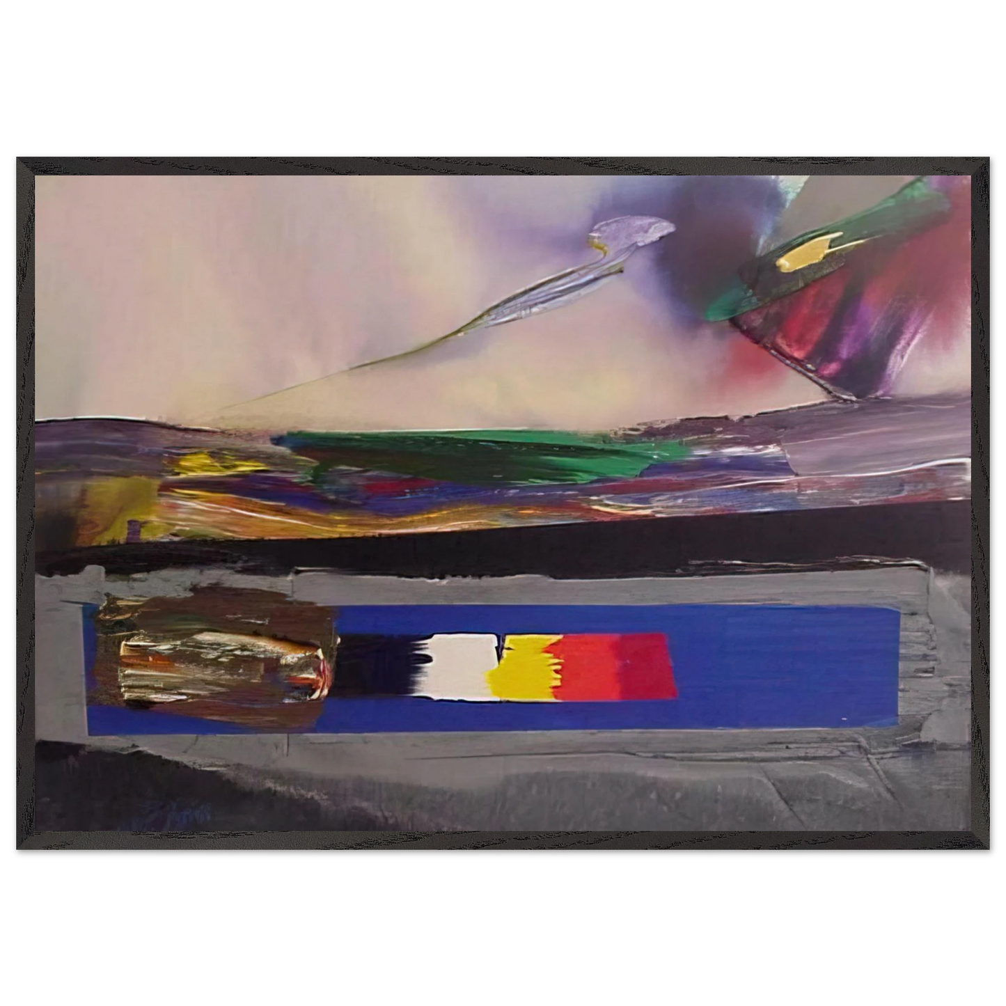 Phenomena Prism Yield - Paul Jenkins 70x100 cm / 28x40 inches Framed Art Print – Black Wooden Frame