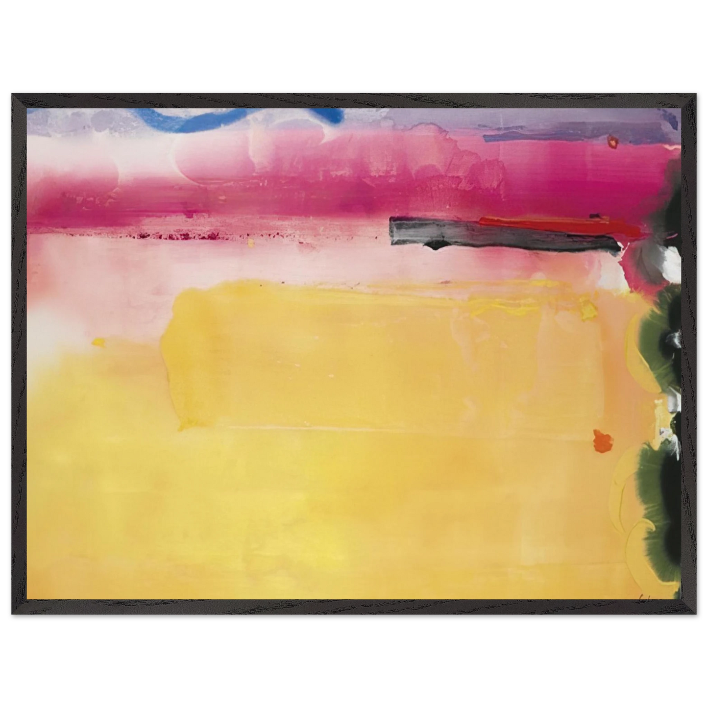 Helen Frankenthaler - Black-Eyed Susan - 1988 Wall art - 27x35 cm / 11x14 inches - Premium Wooden Framed Poster With Fine Art Paper-canvas - White frame