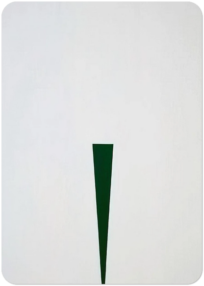 Blanco y Verde - 1966 By Carmen Herrera Pack of 10 Post Cards | Carmen Herrera Post Cards | A6 (10.5 x 14.8 cm) - 4.1 x 5.8 inches
