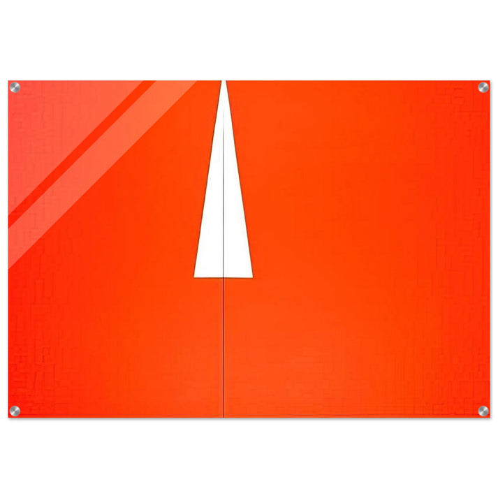 Red with White Triangle - 1961 - Carmen Herrera Acrylic Print - 70x100 cm / 28x40″ inches
