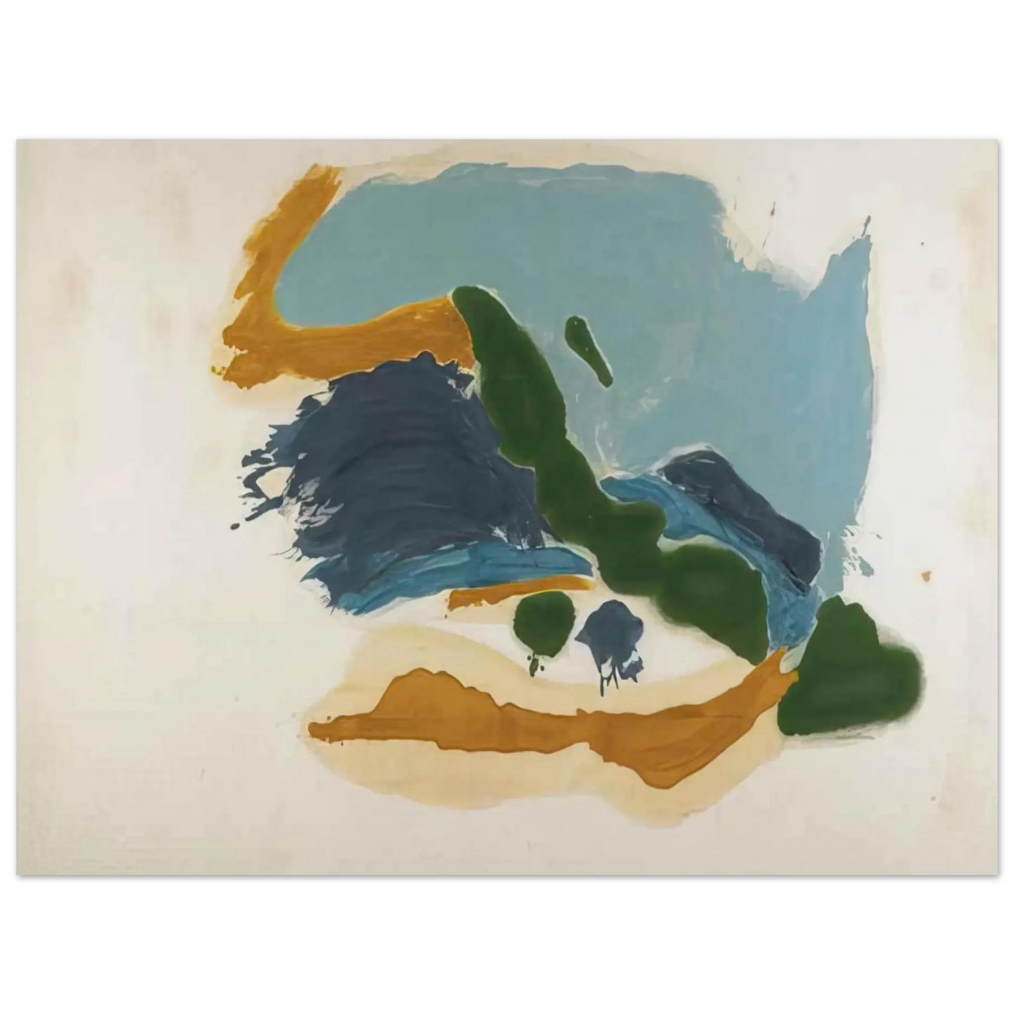 Helen Frankenthaler - Tuscany - 1963 Wall art - 13x18 cm / 5x7 Inches - Premium Wooden Framed Poster With Fine Art Paper - Wood frame