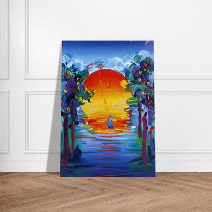 BETTER WORLD 1993 - Peter Max Brushed Aluminum Print - 70x100 cm / 28x40 inches | Peter Max Aluminum Print | Peter Max Prints