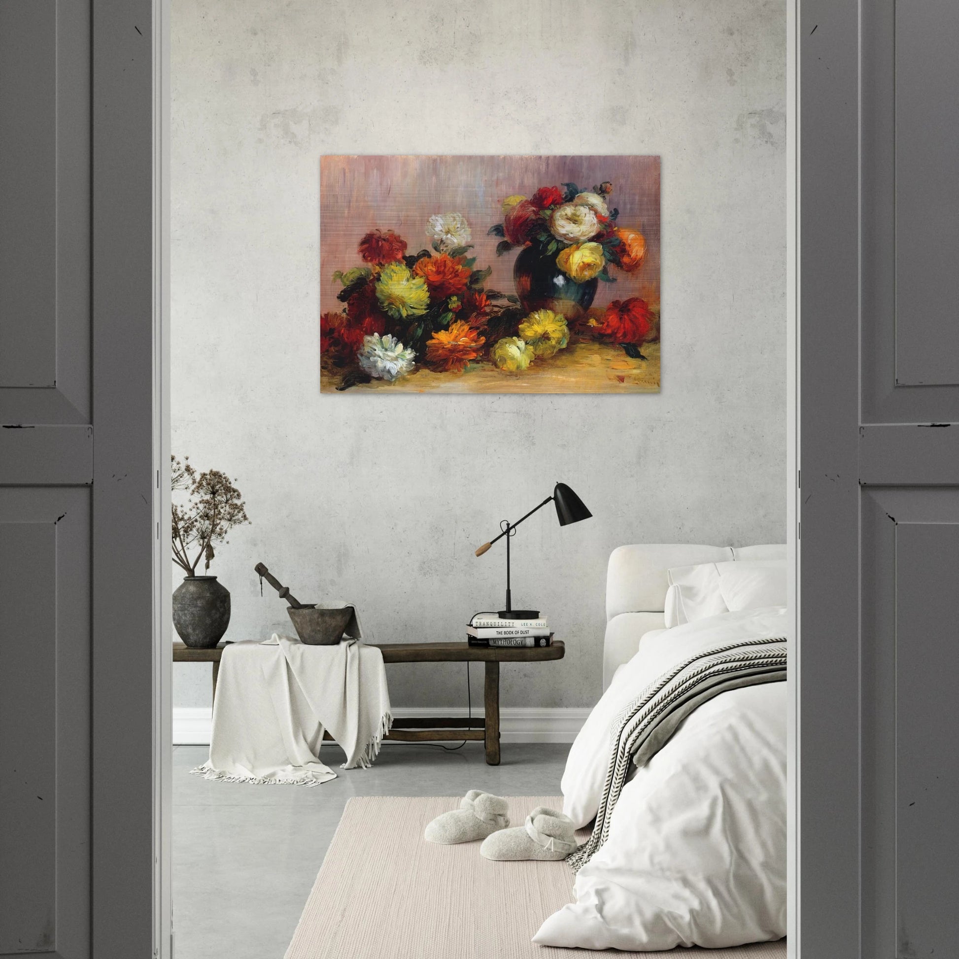 Bouquets of Flowers - Pierre-Auguste Renoir Brushed Aluminum Print - 70x100 cm / 28x40 inches | Pierre-Auguste Renoir Aluminum Print | Pierre-Auguste Renoir Prints