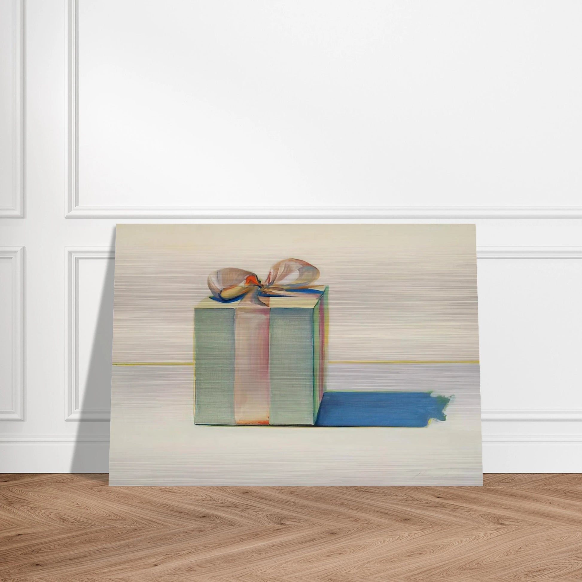 Gift Box - 1971 - Wayne Thiebaud Brushed Aluminum Print - 70x100 cm / 28x40 inches | Wayne Thiebaud Aluminum Print | Wayne Thiebaud Prints