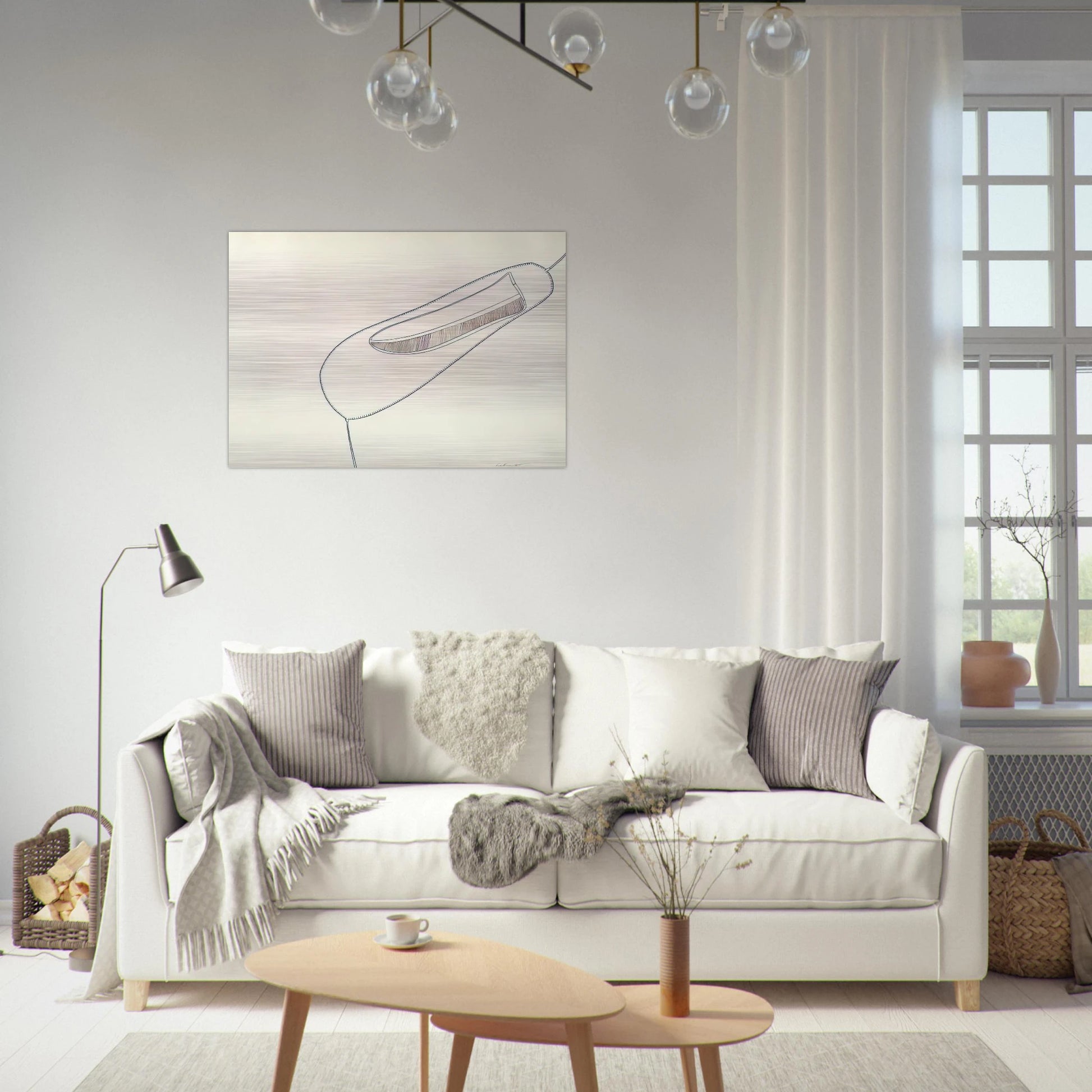 UNTITLED 1965 1 - Eva Hesse Brushed Aluminum Print - 70x100 cm / 28x40 inches | Eva Hesse Aluminum Print | Eva Hesse Prints