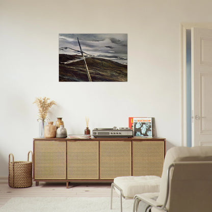 DODGES RIDGE 1947 - Andrew Wyeth Brushed Aluminum Print - 70x100 cm / 28x40 inches | Andrew Wyeth Aluminum Print | Andrew Wyeth Prints