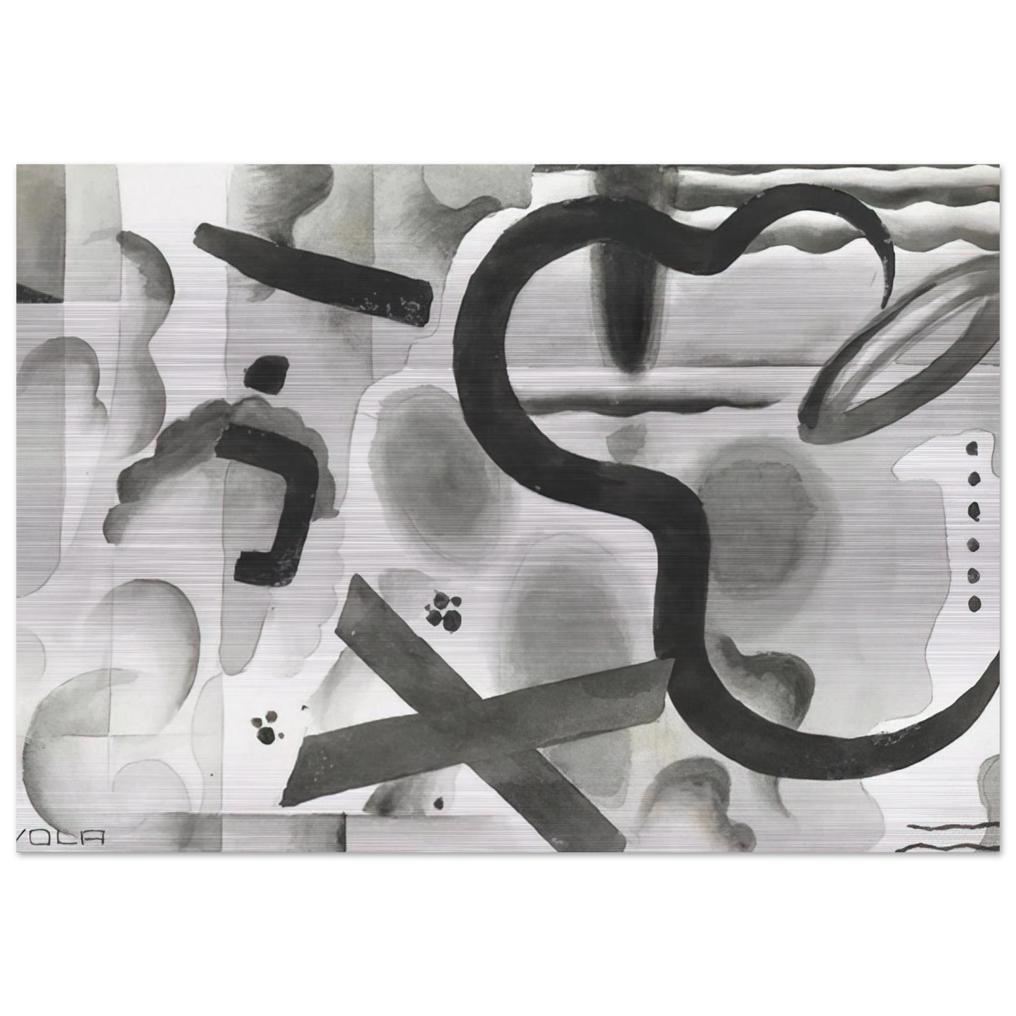 Untitled - Dada - Julius Evola Brushed Aluminum Print - 70x100 cm / 28x40 inches | Julius Evola Aluminum Print | Julius Evola Prints