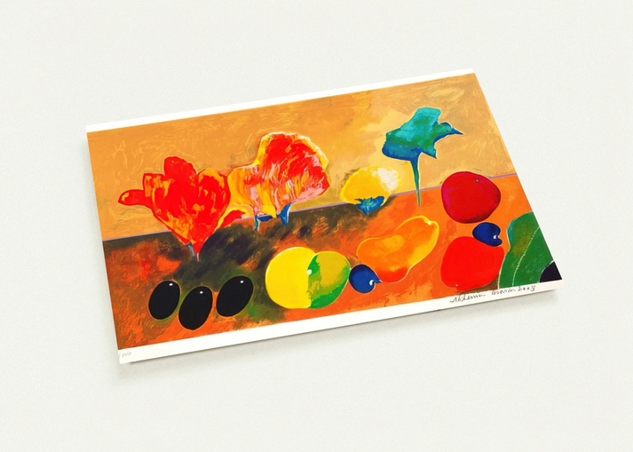 Flores e Frutas - 2003 By Aldemir Martins Pack of 10 Post Cards | Aldemir Martins Post Cards | A6 (10.5 x 14.8 cm) - 4.1 x 5.8 inches