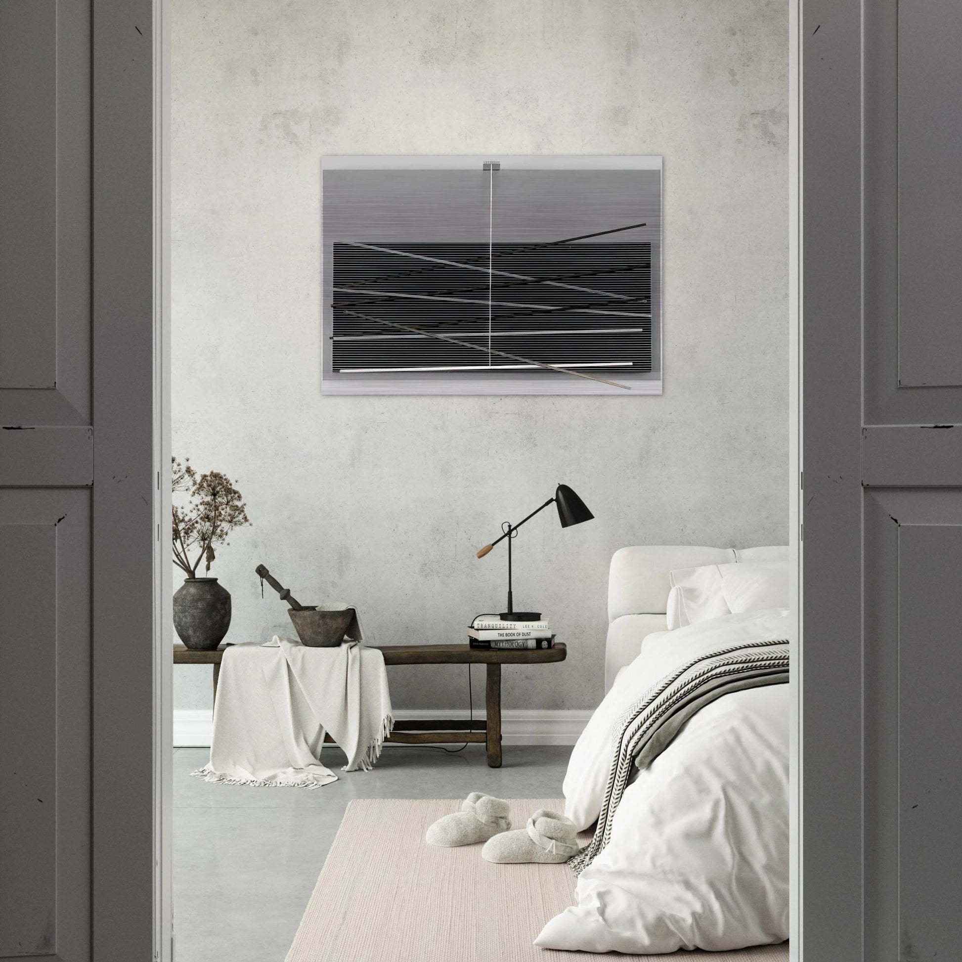 VIBRATIONS M TALLIQUES 1969 - Jesus Rafael Soto Brushed Aluminum Print - 70x100 cm / 28x40 inches | Jesus Rafael Soto Aluminum Print | Jesus Rafael Soto Prints