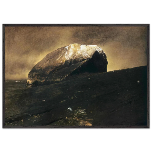 NOT DETECTED 42 - Andrew Wyeth 70x100 cm / 28x40 inches Framed Art Print – Black Wooden Frame