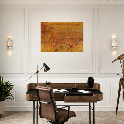 Arles View from the Wheat Fields - Vincent van Gogh Brushed Aluminum Print - 70x100 cm / 28x40 inches | Vincent van Gogh Aluminum Print | Vincent van Gogh Prints