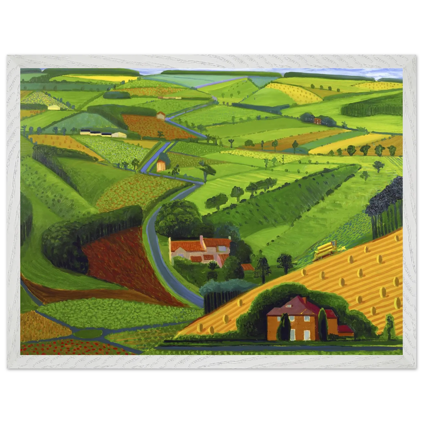 David Hockney - David Hockney Wall art - 45x60 cm / 18x24 Inches - Premium Wooden Framed Poster With Fine Art Paper - Black frame