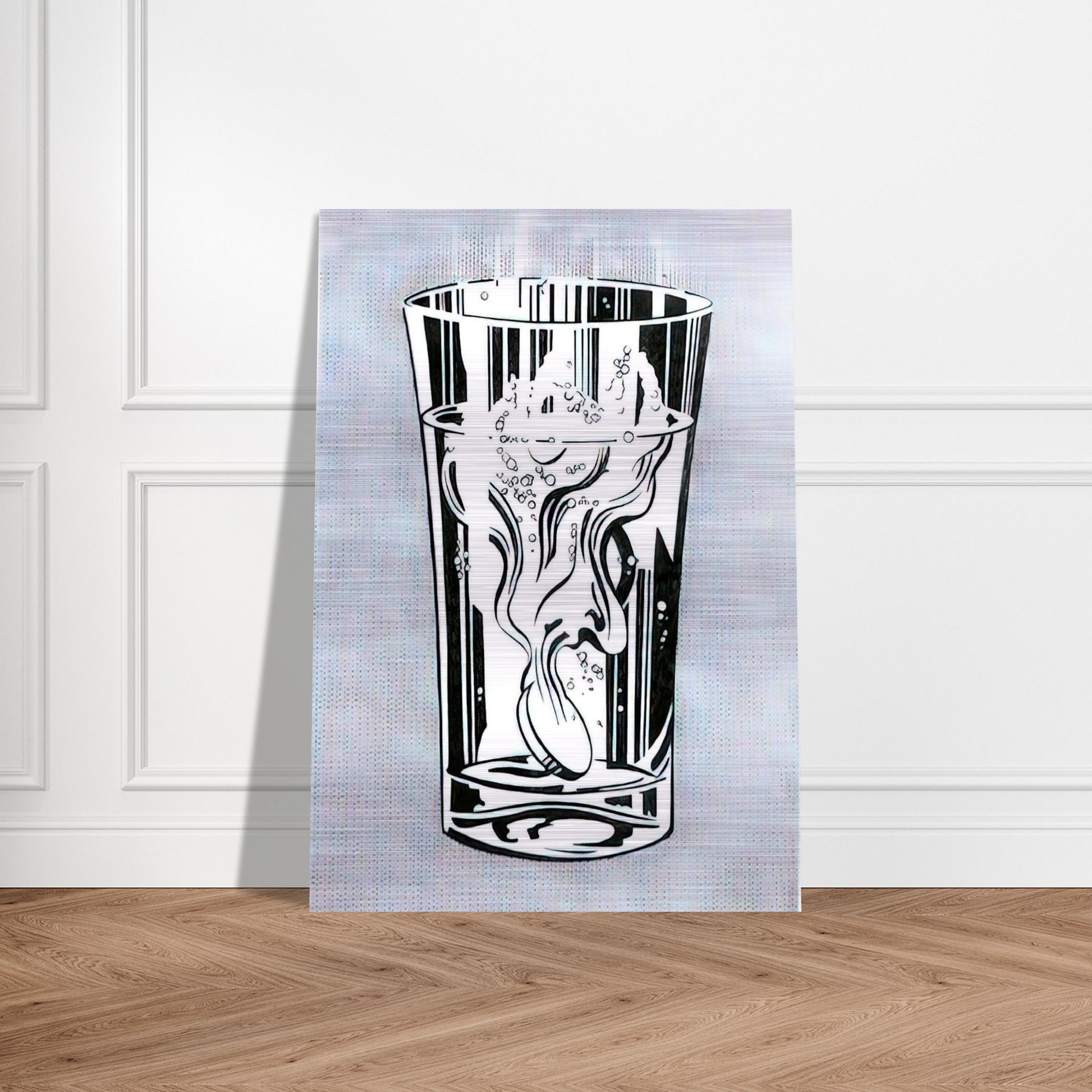 ALKA SELTZER 1966 - Roy Lichtenstein Brushed Aluminum Print - 70x100 cm / 28x40 inches | Roy Lichtenstein Aluminum Print | Roy Lichtenstein Prints