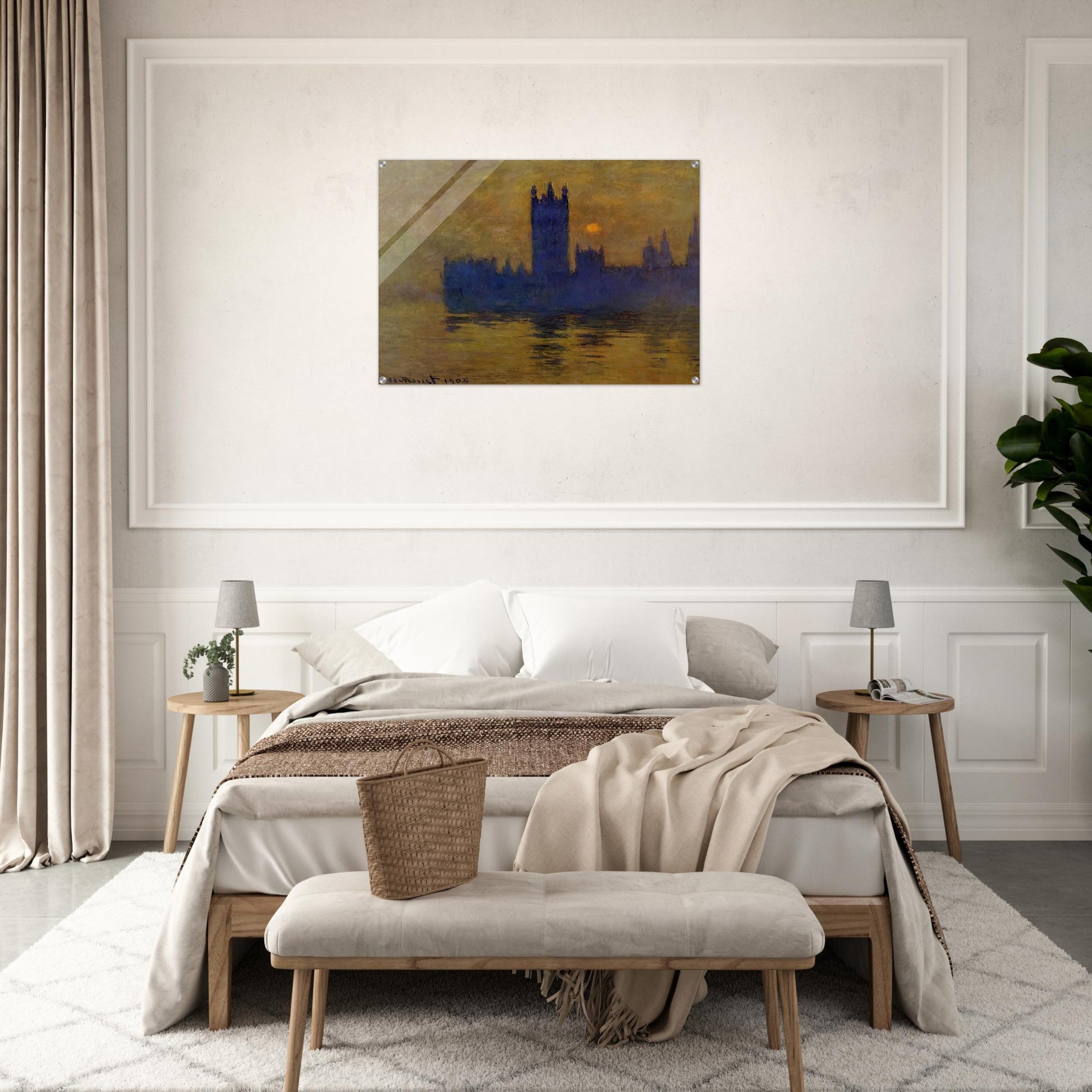 Houses of Parliament, Sunset 02 - claude monet Acrylic Print - 70x100 cm / 28x40″ inches