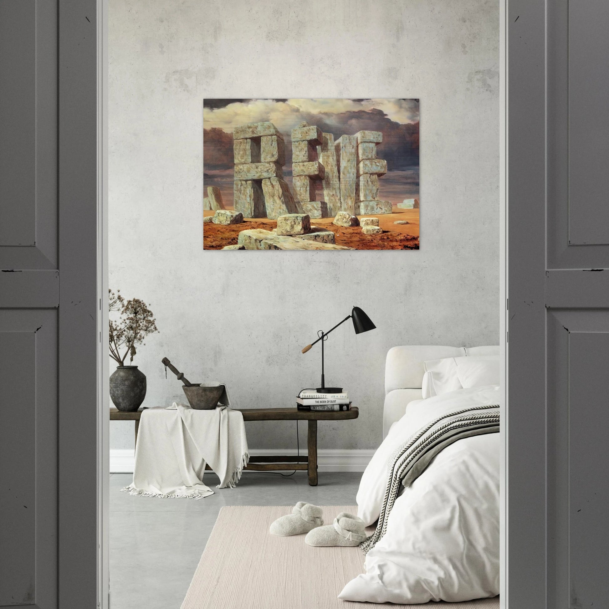 THE ART OF CONVERSATION 1950 - Rene Magritte Brushed Aluminum Print - 70x100 cm / 28x40 inches | Rene Magritte Aluminum Print | Rene Magritte Prints