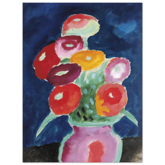 Alexej von Jawlensky - BLUMEN IN EINER VASE 1918  75x100 cm / 30x40inches Fine Art Poster