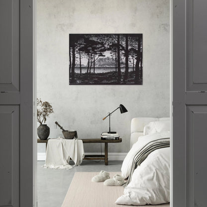 PINETA OF CALVI CORSICA - MC Escher Brushed Aluminum Print - 70x100 cm / 28x40 inches | MC Escher Aluminum Print | MC Escher Prints