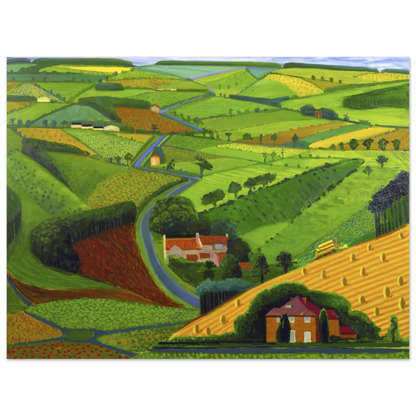 David Hockney - David Hockney Wall art - A1 (59.4 x 84.1  cm) - Premium Wooden Framed Poster With Fine Art Paper - Wood frame