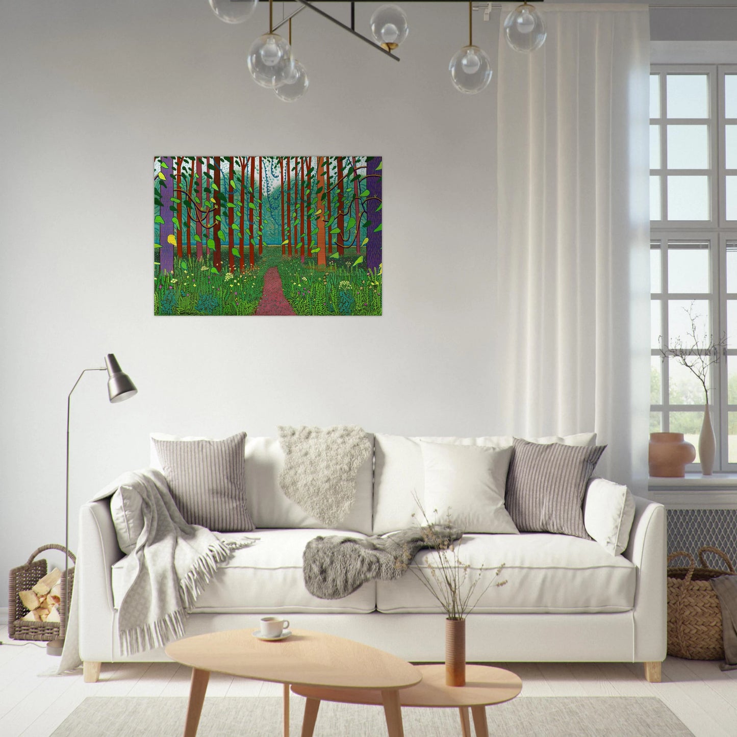 David Hockney - David Hockney Brushed Aluminum Print - 70x100 cm / 28x40 inches | David Hockney Aluminum Print | David Hockney Prints
