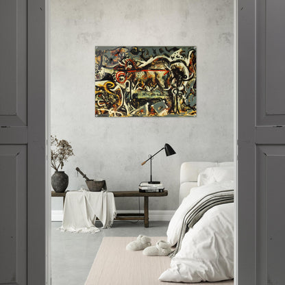 THE SHE WOLF - Jackson Pollock Acrylic Print - 70x100 cm / 28x40″ inches
