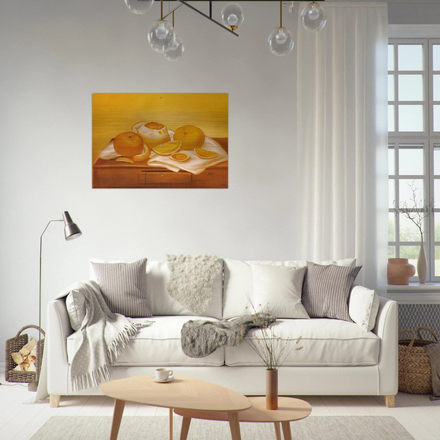 ORANGES - Fernando Botero Brushed Aluminum Print - 70x100 cm / 28x40 inches | Fernando Botero Aluminum Print | Fernando Botero Prints
