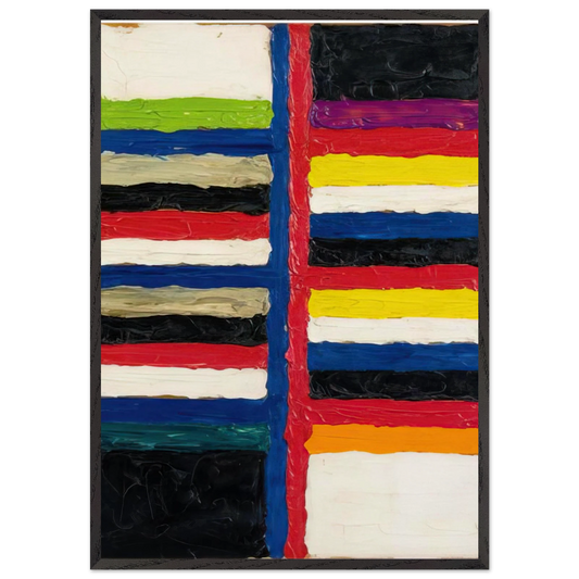 Untitled - 1960 N5 - Alfred Jensen 70x100 cm / 28x40 inches Framed Art Print – Black Wooden Frame