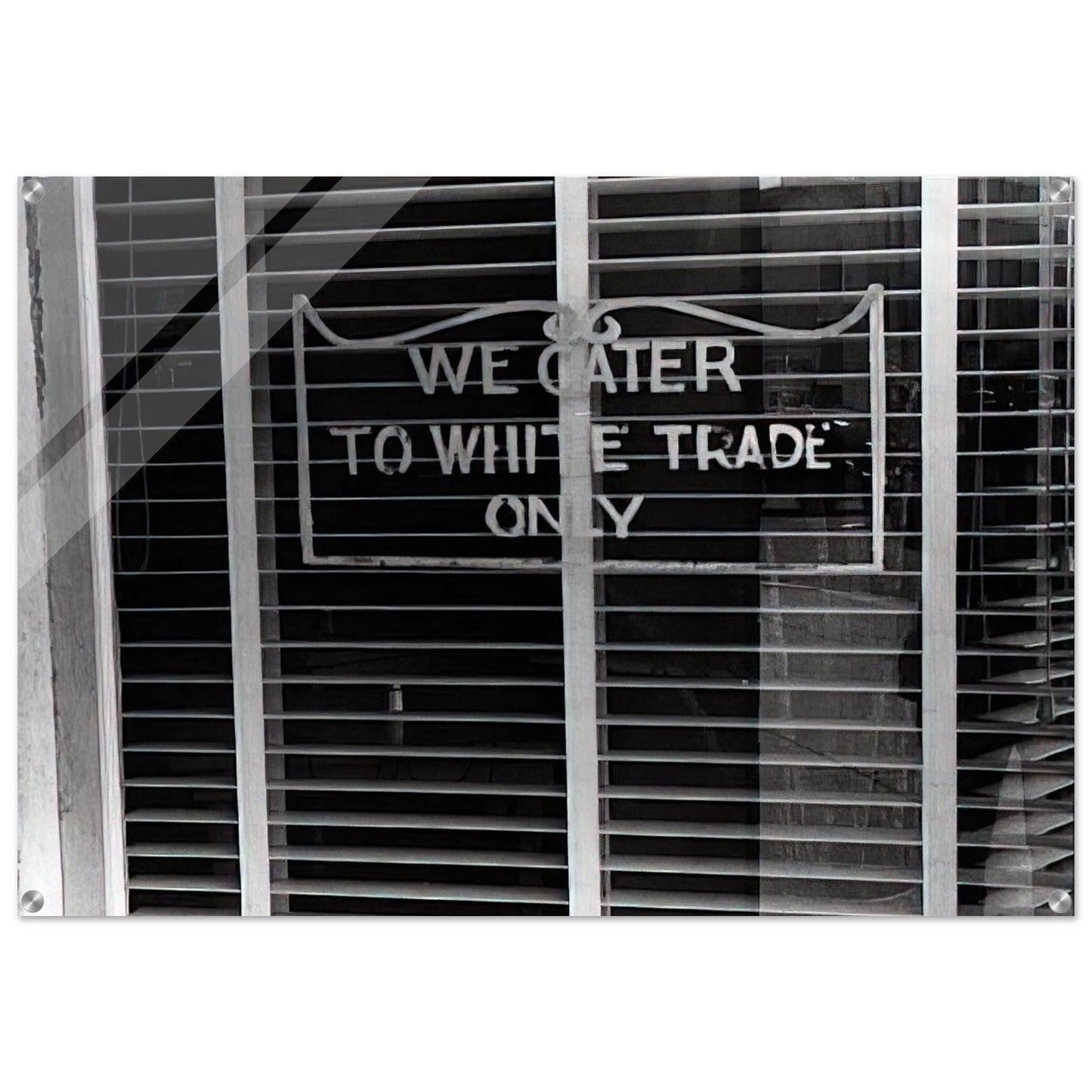 SIGN ON A RESTAURANT WE CATER TO WHITE TRADE ONLY 1938 - Ben Shahn Acrylic Print - 70x100 cm / 28x40″ inches