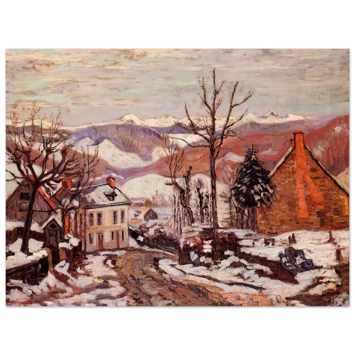 Armand Guillaumin - Winter in Saint-Sauves-d'Auvergne - 1900 France  75x100 cm / 30x40inches Fine Art Poster