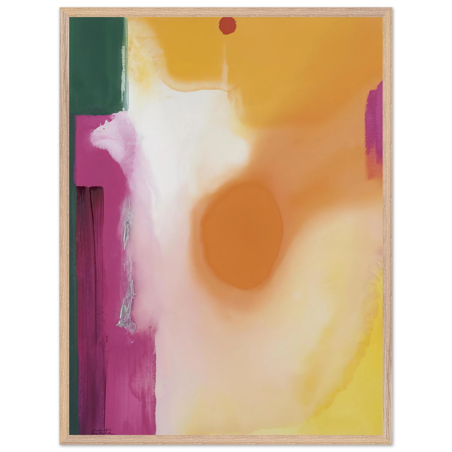 Helen Frankenthaler - Bullseye - 1989 Wall art - 15x20 cm / 6x8 inches - Premium Wooden Framed Poster With Fine Art Paper-canvas - Black frame