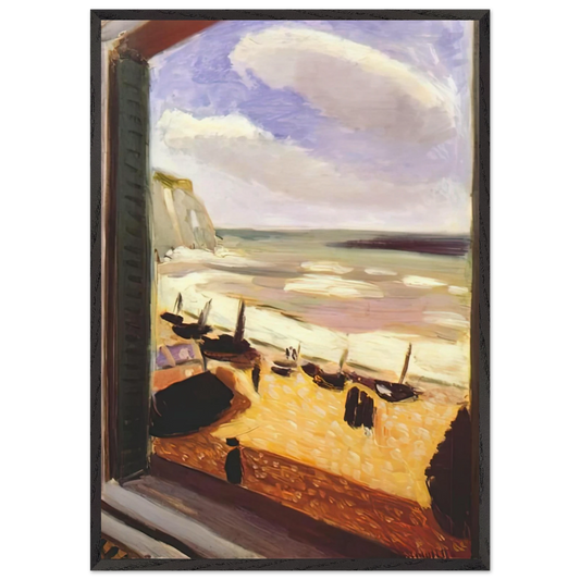 OPEN WINDOW AT ETRETAT 1921 - Henri Matisse 70x100 cm / 28x40 inches Framed Art Print – Black Wooden Frame