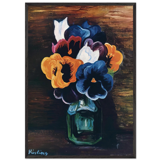 NOT IDENTIFIED 14 - Moise Kisling 70x100 cm / 28x40 inches Framed Art Print – Black Wooden Frame