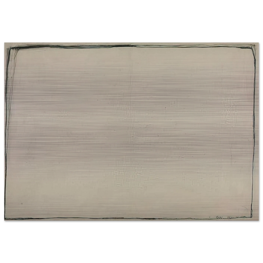 Drawing 24.4.60 - 1960 - Bob Law Brushed Aluminum Print - 70x100 cm / 28x40 inches | Bob Law Aluminum Print | Bob Law Prints