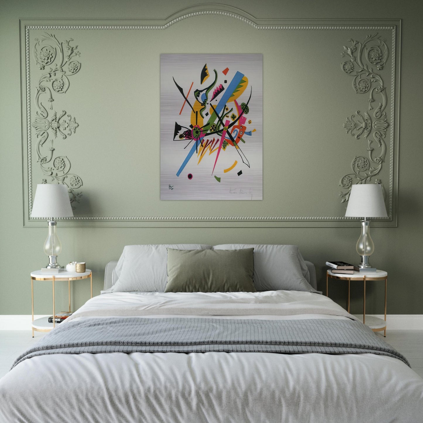 SMALL WORLDS 1922 - Wassily Kandinsky Brushed Aluminum Print - 70x100 cm / 28x40 inches | Wassily Kandinsky Aluminum Print | Wassily Kandinsky Prints