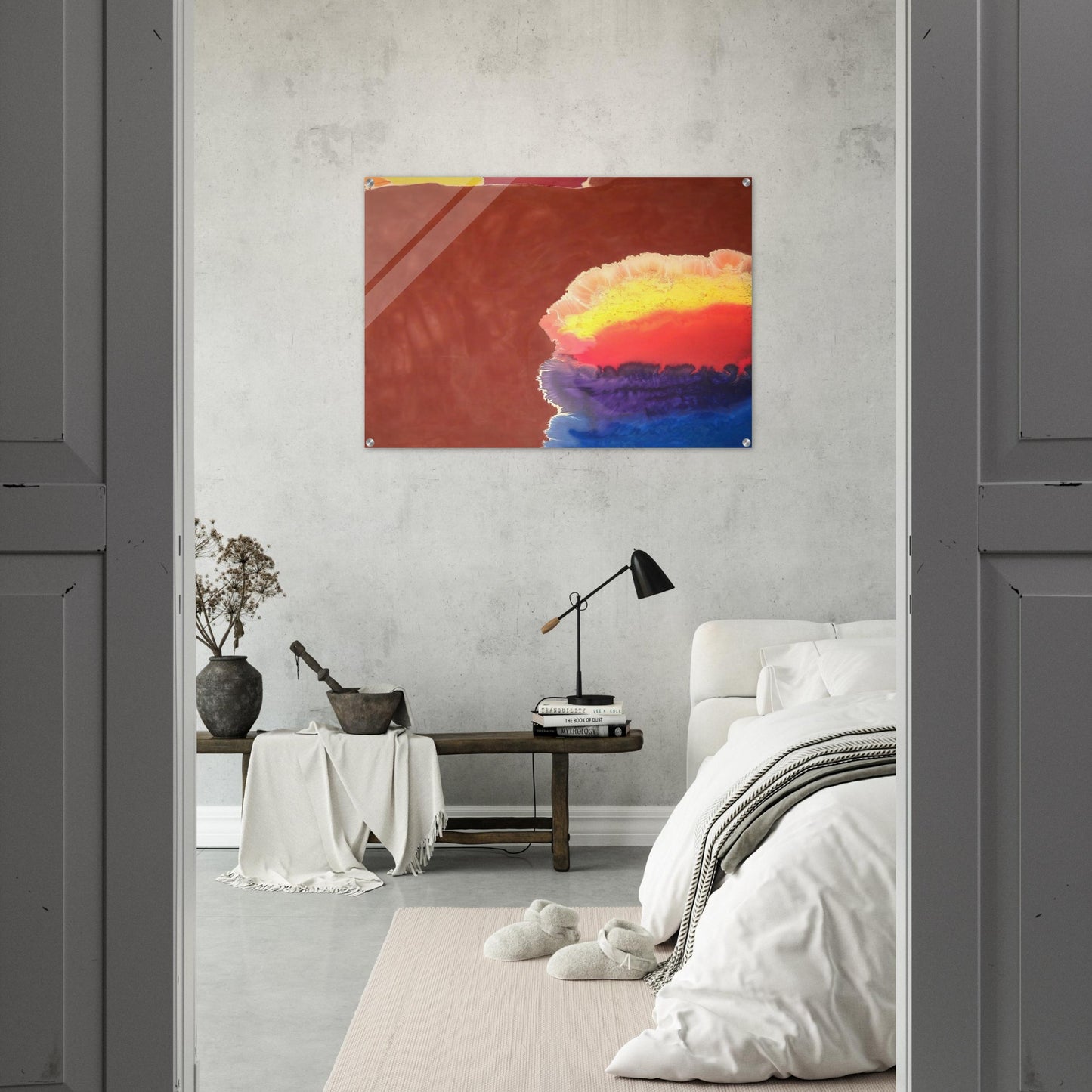 Brown Wall - 1970 - Ronnie Landfield Acrylic Print - 70x100 cm / 28x40″ inches | Ronnie Landfield Wall Art | Ronnie Landfield Prints