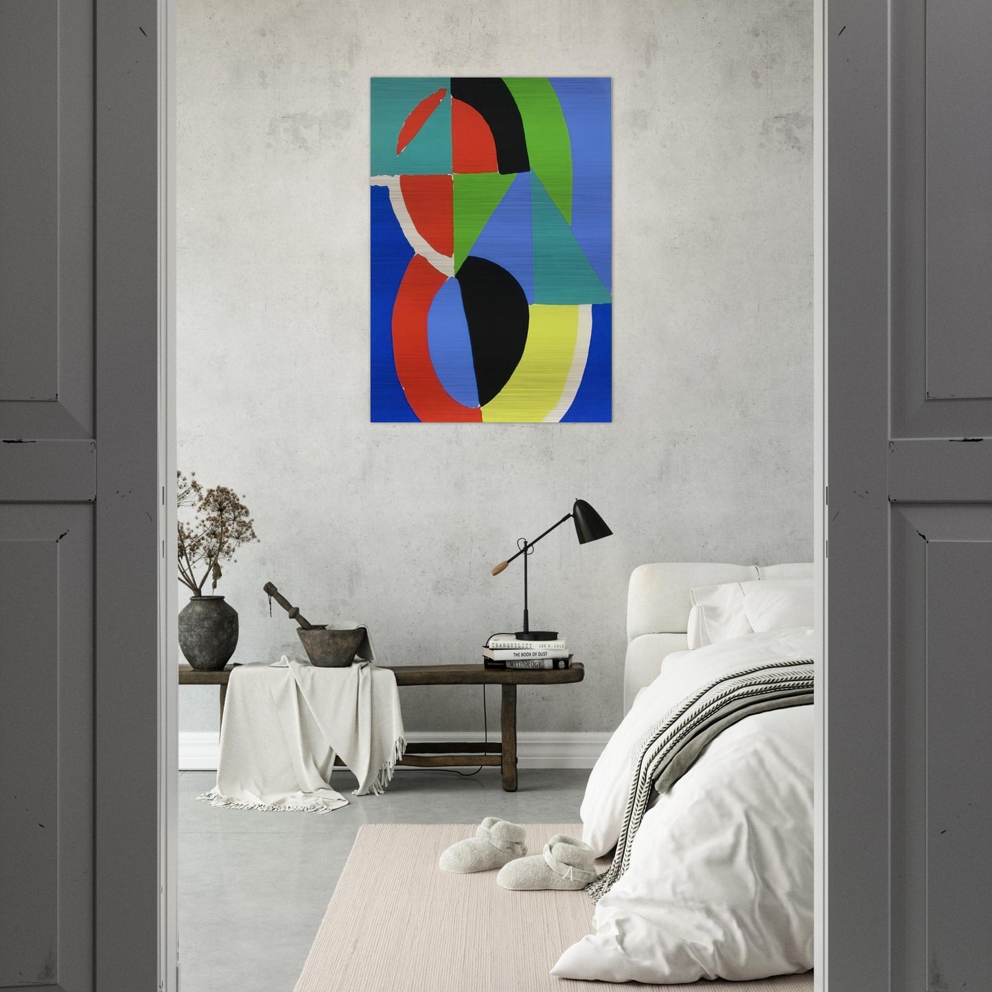 COMPOSITION 2 - Sonia Delaunay Brushed Aluminum Print - 70x100 cm / 28x40 inches | Sonia Delaunay Aluminum Print | Sonia Delaunay Prints
