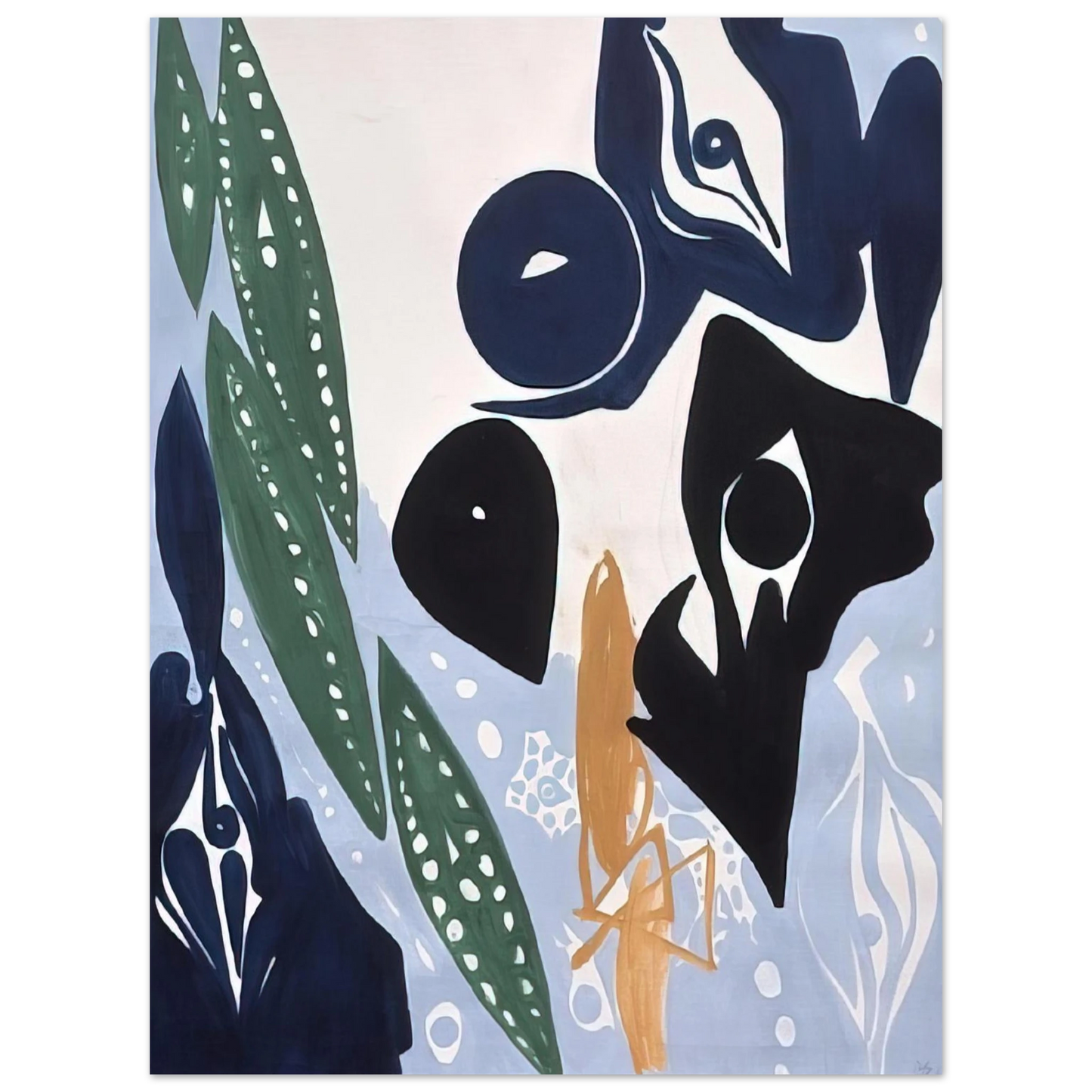 Ernst Wilhelm Nay - Hellblau im Licht - 1965  75x100 cm / 30x40inches Fine Art Poster