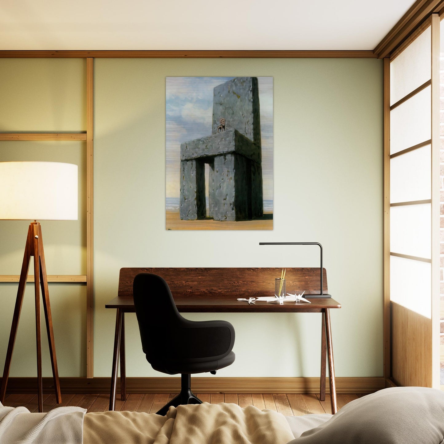 THE LEGEND OF THE CENTURIES 1950 - Rene Magritte Brushed Aluminum Print - 70x100 cm / 28x40 inches | Rene Magritte Aluminum Print | Rene Magritte Prints