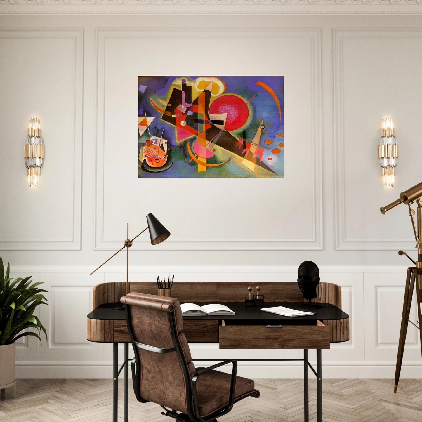 IN BLUE 1925 - Wassily Kandinsky Brushed Aluminum Print - 70x100 cm / 28x40 inches | Wassily Kandinsky Aluminum Print | Wassily Kandinsky Prints