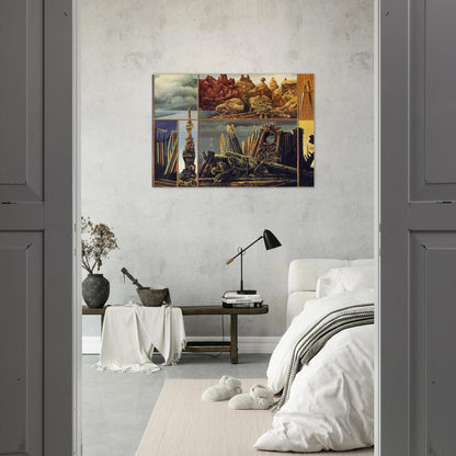 Painting for Young People - Max Ernst Brushed Aluminum Print - 70x100 cm / 28x40 inches | Max Ernst Aluminum Print | Max Ernst Prints
