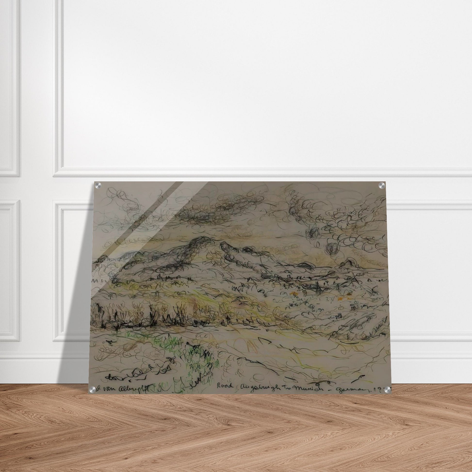 ROAD AUGSBURG TO MUNICH GERMANY 1975 - Ivan Albright Acrylic Print - 70x100 cm / 28x40″ inches