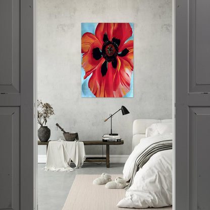 Red Poppy VI - Georgia O'Keeffe Brushed Aluminum Print - 70x100 cm / 28x40 inches | Georgia O'Keeffe Aluminum Print | Georgia O'Keeffe Prints