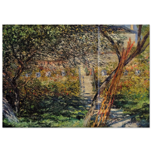 Garden at Vetheuil - claude monet Brushed Aluminum Print - 70x100 cm / 28x40 inches | claude monet Aluminum Print | claude monet Prints