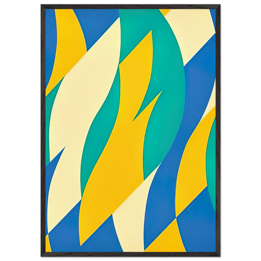 FOLD 2004 - Bridget Riley 70x100 cm / 28x40 inches Framed Art Print – Black Wooden Frame