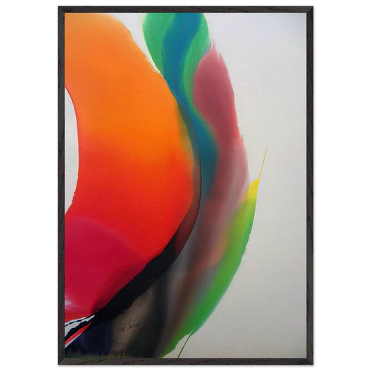 Phenomena Montezuma s Band - Paul Jenkins 70x100 cm / 28x40 inches Framed Art Print – Black Wooden Frame